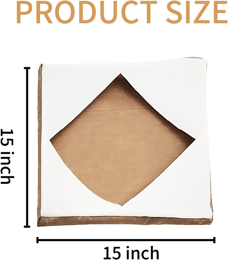 VCHOMY Set of 2 Heat Press Platen Wrap Cover, Non-Stick High Temperature Resistant Teflon Protector for Protecting Sublimation Heat Pressing Machine Plate from Residue, Inks, Adhesives (2 Pack 15x15inch) - Image 2